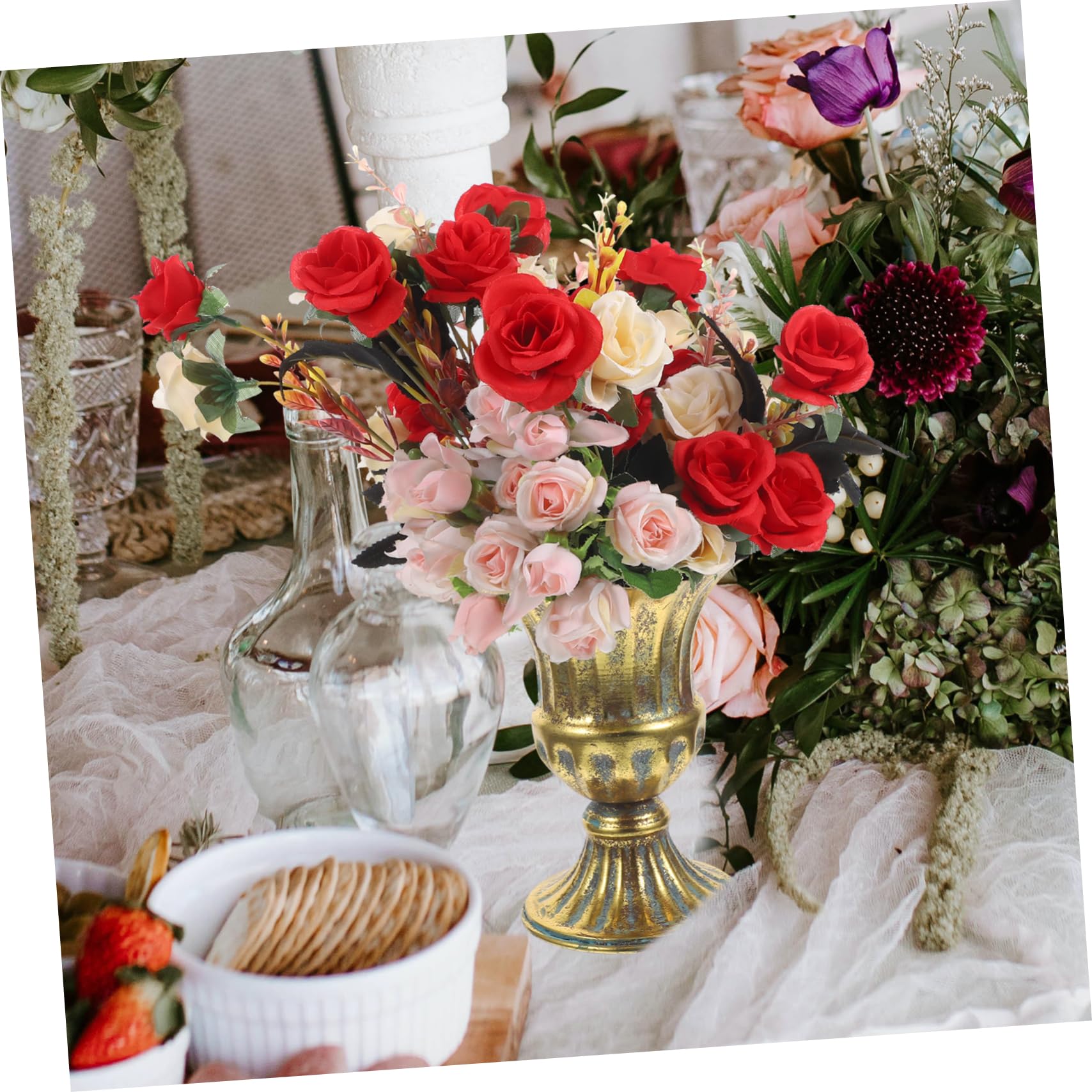 US VINTAGE FLOWER VASE 花瓶 ドロドロの釉薬 Amazon.com: Zerodeko Vintage Metal Flower Pot for Dried Flowers